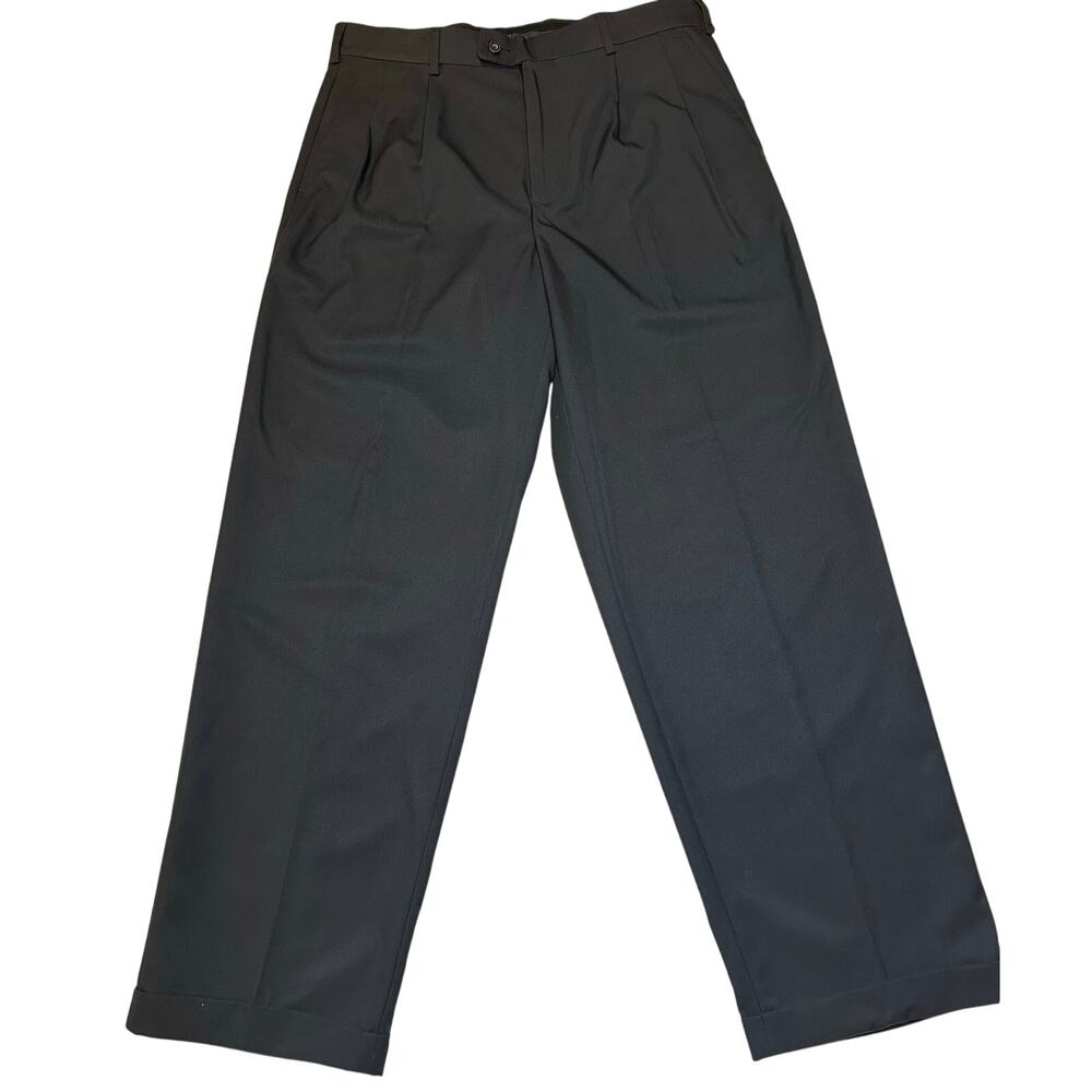 Pro Tour Mens Coolplay Ultimate Golf Pants Size 34/30 Caviar Color Pleat Front